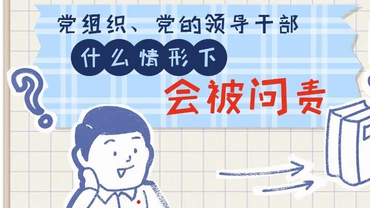 一定之規?紀檢監察干部必讀丨黨組織、黨的領導干部什么情形下會被問責